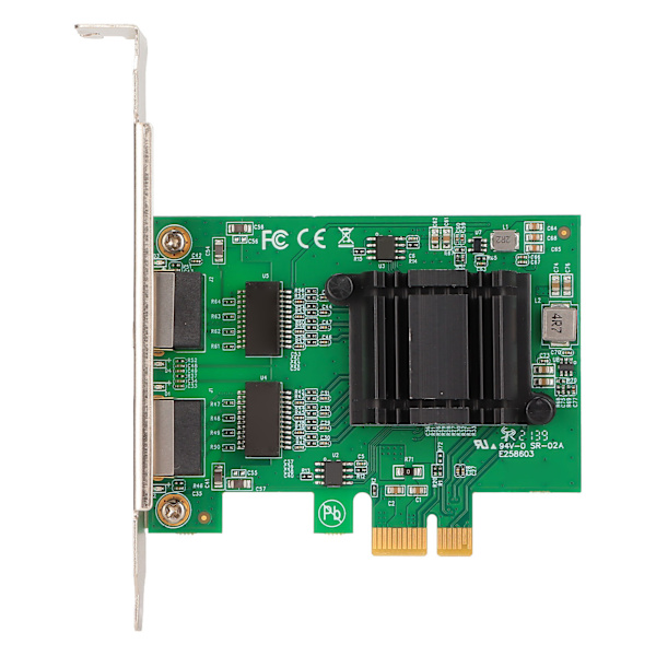 PCIE Ethernet-adapterkort 10/100/1000 Mbps Dual Port Ethernet-netværkskort med tynd beslag til Windows