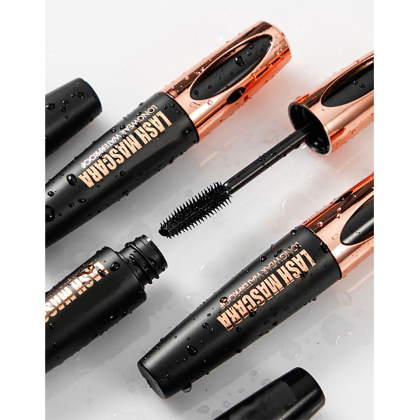 4D Silk Fiber Lash Mascara Vattenfast Mascara Tjock förlängande ögonfransar Extension Kosmetisk verktyg