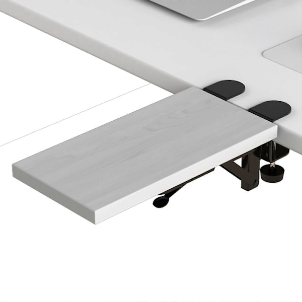 Ergonomisk Skrivbordsförlängare, 30x15 cm, Punch-Free (Vit)