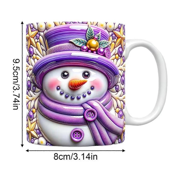 Julkaffekopp Visuell Effekt Mönster Keramisk Vattenkopp