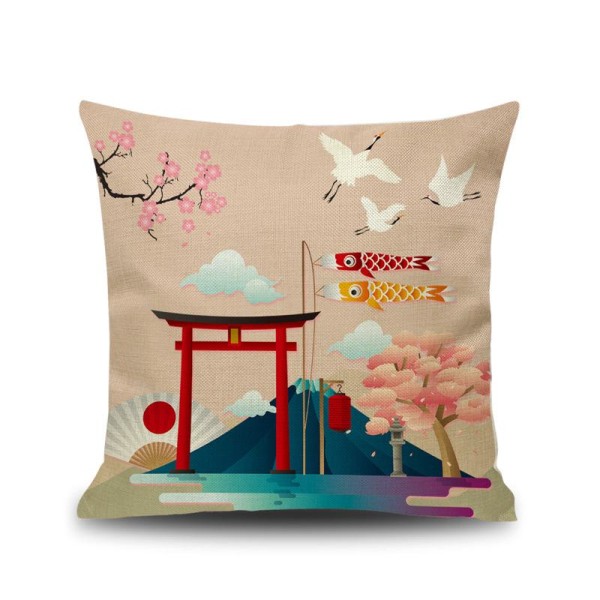 Japansk putetrekk MT. Fuji Ukiyo-e putetrekk for bilsofa