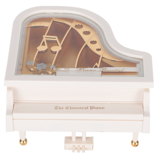 Piano Music Box Clockwork Skrivebord Hjem Dekoration Fødselsdagsgave Håndværk til børn Kontor