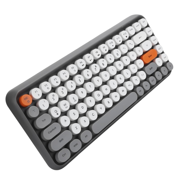 Ajazz Wireless Keyboard Bluetooth 84 Keys Retro Rund Keycap Gaming Kontorrekvisita 308IGray