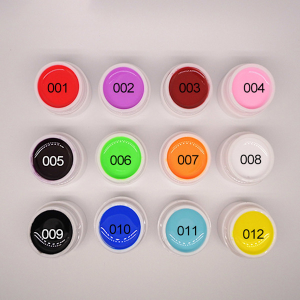 12 färger nagellack gel DIY professionell nagelfärg gellack nagelkonst