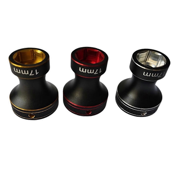 17MM Pyörän Kuusiokoloavain Työkalu Kuusiomutterit Hylsy Musta+Hopea
