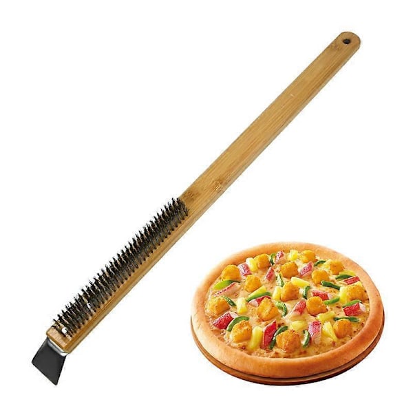 Pizzauunin harja teräslangasta, pizzakiven puhdistusharja kaapimella, uunin puhdistaja RFVBGF3 ZD OI