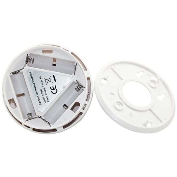 10 Year Carbon Monoxide Alarm, Digital CO Detector, Battery Powered Multicolour