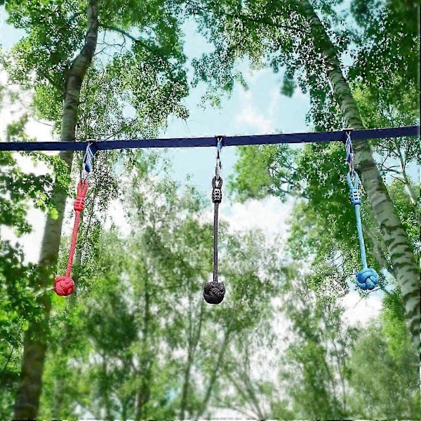 Barns Swing Klättringstillbehör kompatibla med Ninja Warrior Hinderbana - Ninja Slackline Ninja Nävar Grepp - 3-pack