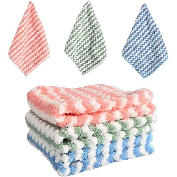 3-pak Universal Mikrofiber Klude til Rengøring i Hjemmet, Stue, Bil, Vindue, Badeværelse, Køkken