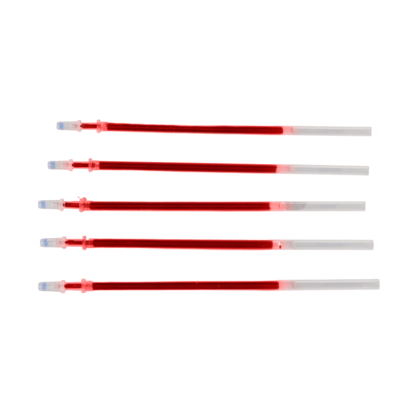 Smooth Writing geelikynätäyttö - 0,5 mm viivanleveys, kulutusta kestävä - 5 kpl pakkaus Red Needle