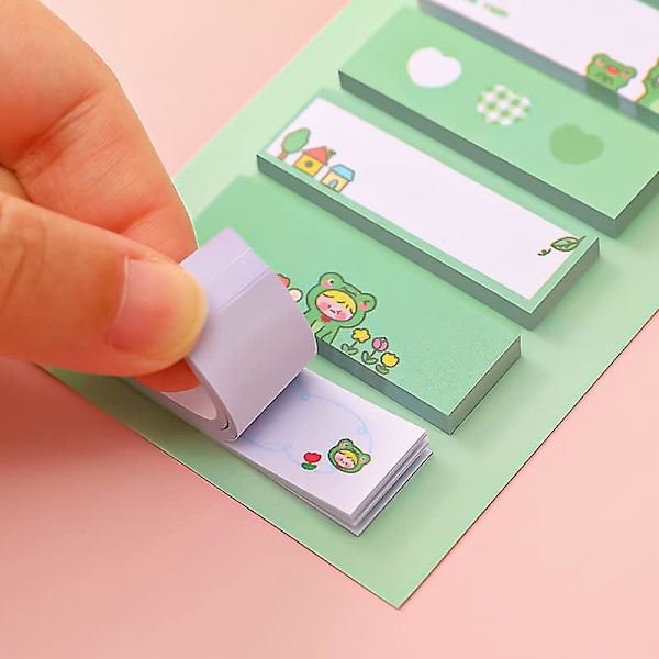 Mångfärgad tecknad Mini Memo Pad Klibblappar för kontors- och skolmaterial