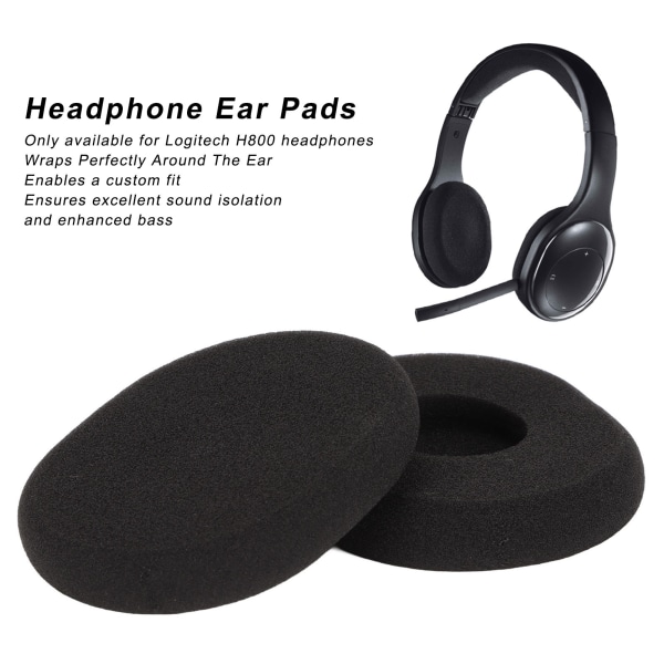 Hörlurar Öronkuddar Bullerisolering Mjukt utbyte Headset Öronkuddar för Logitech H800