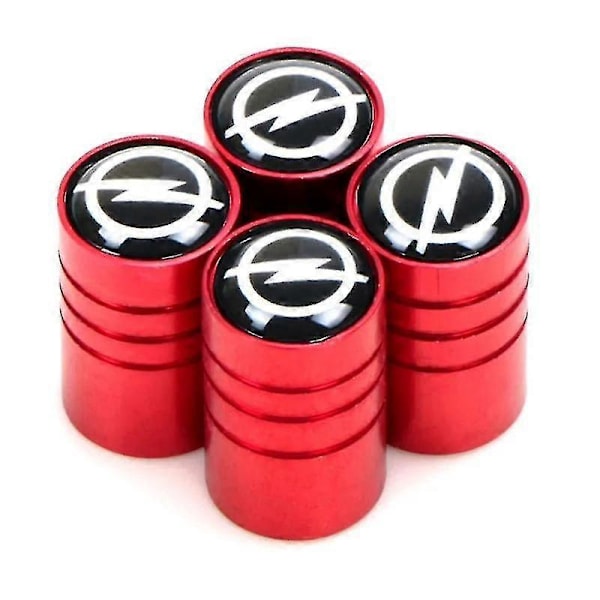 4 st Aluminium Stöldskydds Hexagonala Däckventilkåpor Bildäck Dammskydd För Opel Astra Insignia Mokka Zafira Corsa Zekai Style2red