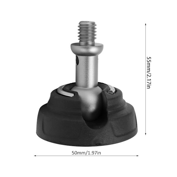 Stativfotpute i rustfritt stål - 3/8 tommer, 50 mm diameter