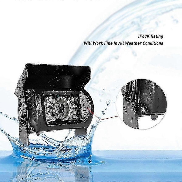 Aviation Head Bil Bakre Monitor Uppgradering 700Tvl Ccd 18 Ir Backkamera 12/24V kompatibel med Lastbil Buss