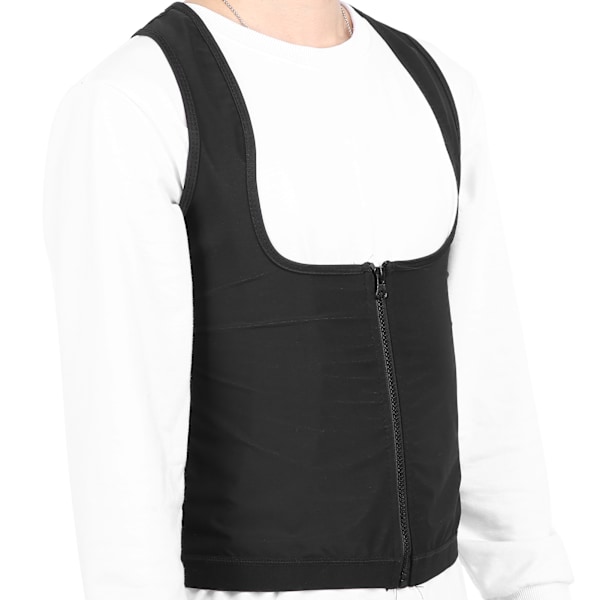 Bastuväst Uppvärmning Svettlinne Andas waist trainer Dragkedja Sportkorsett för DamL/XL