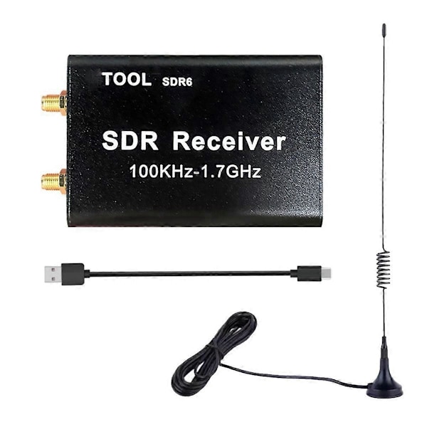 SDR6 RTL-SDR Mottaker 100KHz-1.7GHz SDR Programvare Signalmottaker