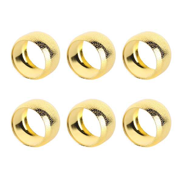 6 stk Serviettringer Gullfarge Sterkt metall Elegant Enkle flerbruksserviettholdere for bryllupshotellfest
