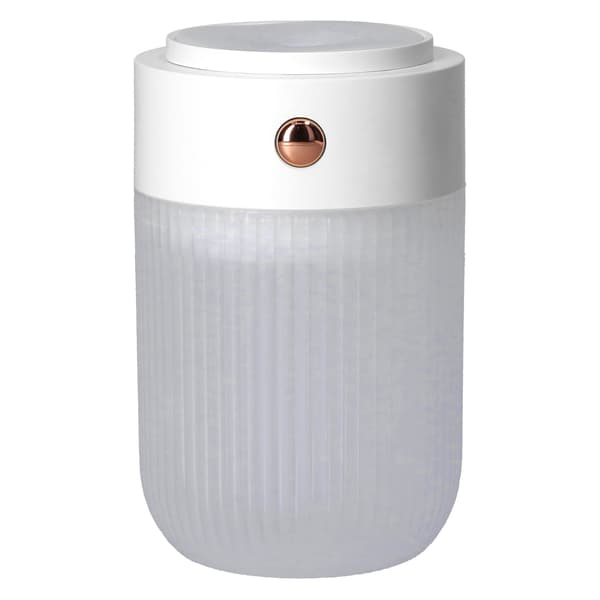 Cool Mist Luftfugter Mini Bærbar 250 ml USB Ultra Stille Diffuser med Farverigt Natlys Hvid