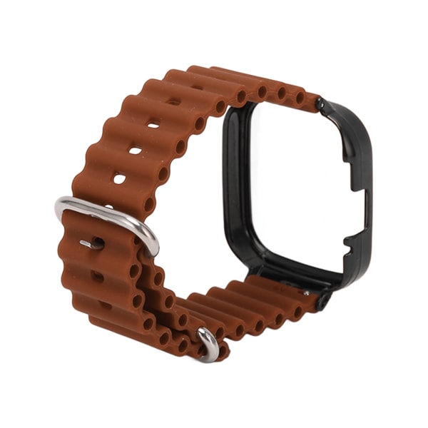 2 i 1 watch Case Silikon justerbart case för Redmi Watch 3 Brown