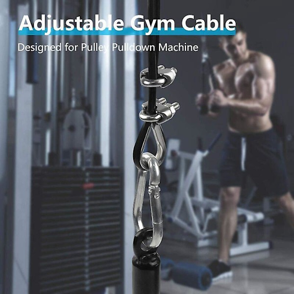 Gymkabel, Fitness Stålwire DIY LAT Hemmagym Trissa Kabelmaskin Styrketräningskabel