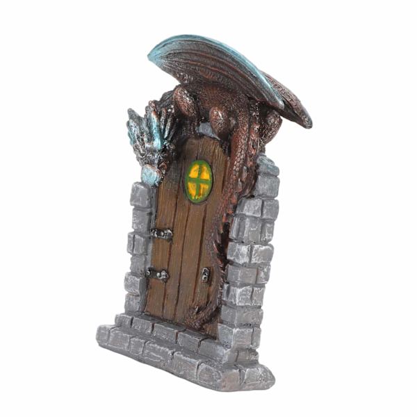 Fairy Door Innovativ Simulering Harts Handmålad Levande Detaljer Miniatyr Fairy Door för Fairy Garden Accessoarer