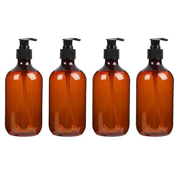 4 kpl 1 setti 500 ml Painettava Kätevä Kosmetiikkapullo Matkalle (vaaleanruskea)