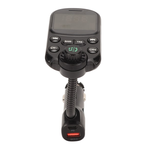 Bluetooth FM-sender Trådløs radioadapter Billader Mp3-spillerstøtte PD30W QC18W Hurtiglading