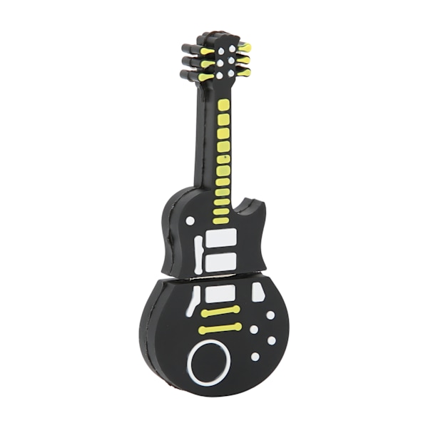 Flash Disk Bærbar Tegneserie Guitarformet USB Thumb Memory Stick til Information Storage Data Transmission Gave (128GB)