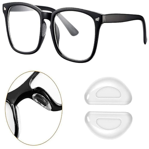 Antislip silikon näskuddar för glasögon, transparenta, 5 par
