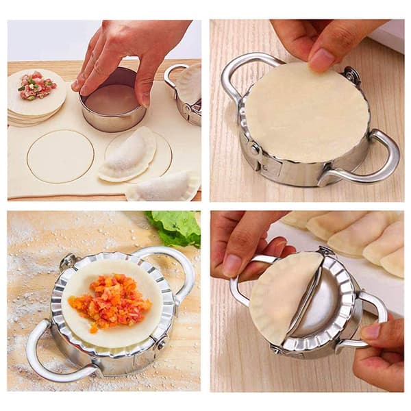 Husholdnings 304 rustfrit stål manuel dumpling dejpresser maker forme kit køkkenredskaber