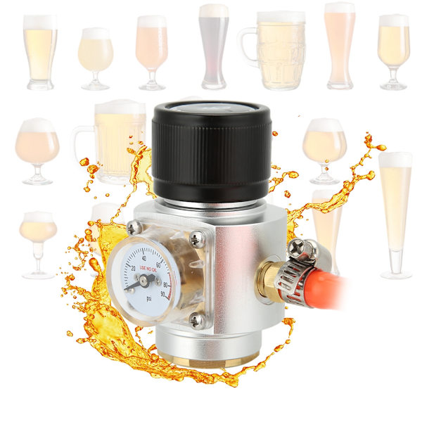 Tr21x4 gevind CO2-opladerkit gasregulator med slangetilbehør til sodavand øltønde brygning