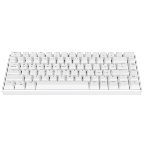 Mekanisk tastatur 82 taster RGB trådløs 2.4G BT3.0 Type C kablet tilkobling ergonomisk 1800mAh batteri kablet tastatur blå bryter