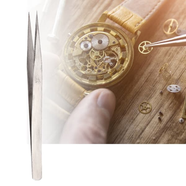 Høj Hårdhed Rustfrit Stål Antimagnetisk Pincet Urreparationsværktøj (#3)