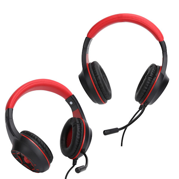 Kablet Gaming Headset Stereo Over Ear Hodetelefoner med Volumjustering for PS4 Datamaskin
