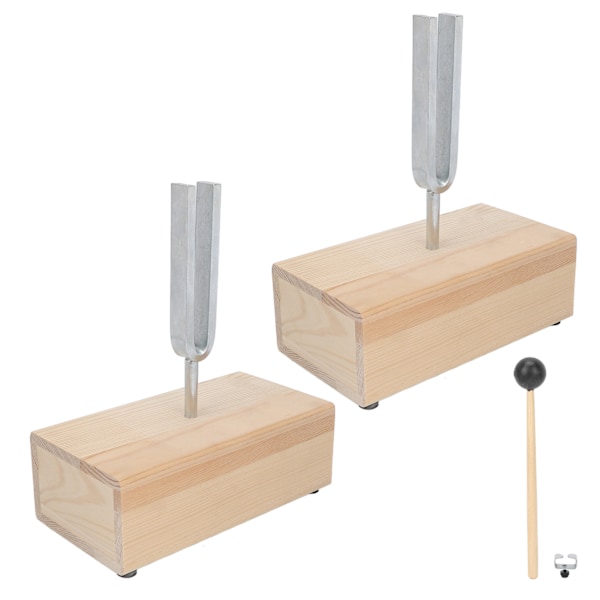 Stemmegaffel 440HZ rustfritt stål Resonant Stemmevirbrasjonsgaffel Eksperimentelt instrument med treresonatorboks