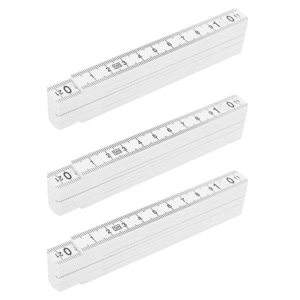 3 stk. sammenleggbar linjal DIY multikantlinjal lineær måling for snekkerarbeid flislegging