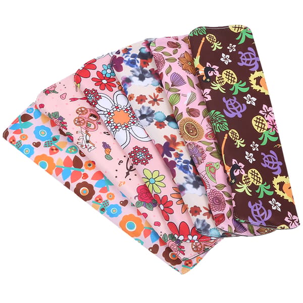 6 stk. vaskbart menstruationsbind af bambuskul til kvinder (M 18 x 25 cm) (M09+M14+M08+M06+M10+M07)