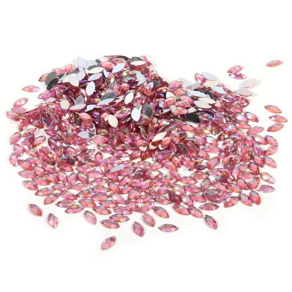 Fargerike Hesteøye Akryl Rhinestones - Kunsttilbehør PinkPink