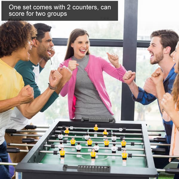 2 stk/sett Bordfotball 10 Tall Scoring Mål Teller Indikator Svart