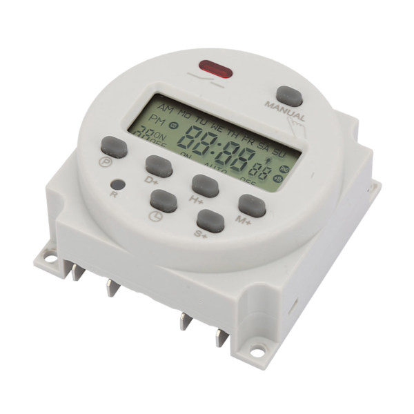 Liten Typ 7 Dagars Programmerbar Digital Display Timer Switch 1S~168h 5VA(110V AC)