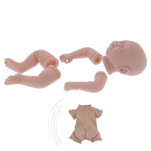 22 tums DIY docka kit omålad tom docka spädbarn mjuka lemmar docka delar tillbehör set