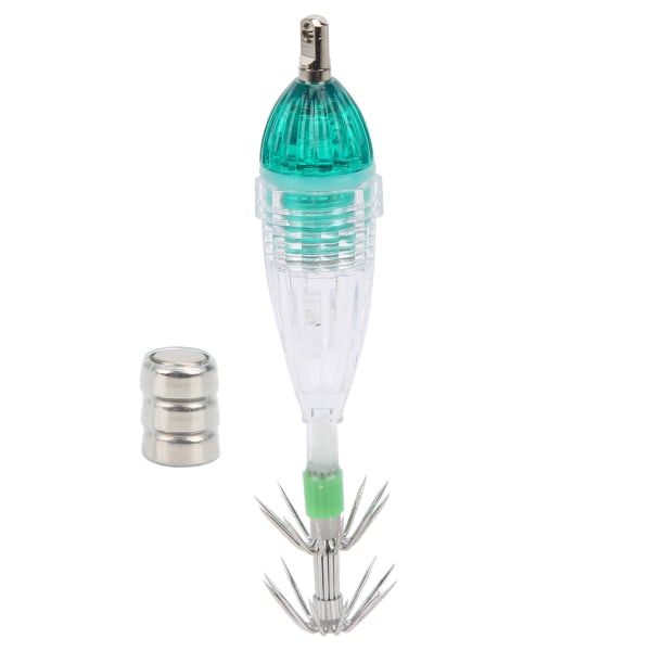 Fiskeri LED Lokke Lys Blæksprutte Form Grønt Lys Farve Agnsfisk Under Vand Lampe med Krog