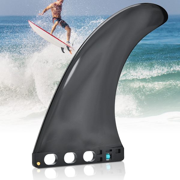 9 tum Öka Stjärtfena Split Surfing Surfbräda Kanoter Fenor Tillbehör Svart