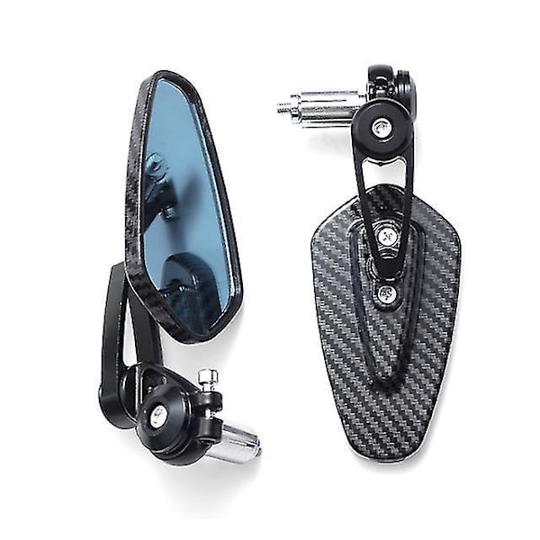 22mm Motorcykelstyre Ändbackspegel för Kawasaki Z125 Pro Z650 Z750 Z800 Z900 Z1000 Er6n - Svart