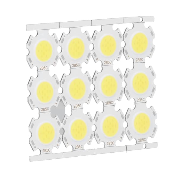 12 stk. LED-chips COB-lysemitterkomponent 5W 15‑17V til DIY-spotlights Downlight Loftlampe Hvidt Lys
