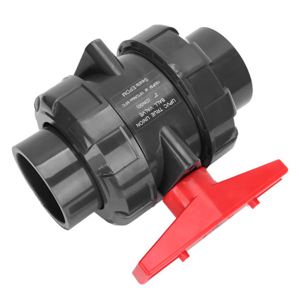 DN50 G2 PVC Double Union kompakt kulventil för simbassängakvarium tillbehör