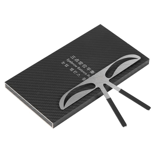 Professionel Øjenbryn Stencil Formning DIY Formning Definer Lineal Makeup Værktøj Dame Øjenbryn