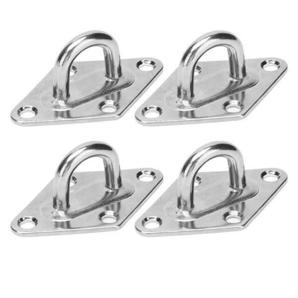 10 stk Øyeplate 316 Rustfritt stål Heavy Duty Suspensjonspute Hengekøyekroker Marine Fast BuckleDia 5mm