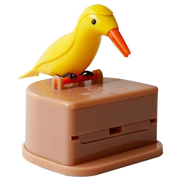 Söt fågelformad tandpetare dispenser. För att rengöra dina tänder.